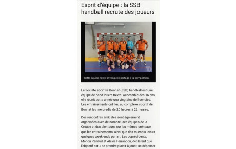 Article du journal du 25 septembre 2026